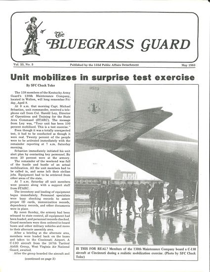 Bluegrass Guard, May 1983